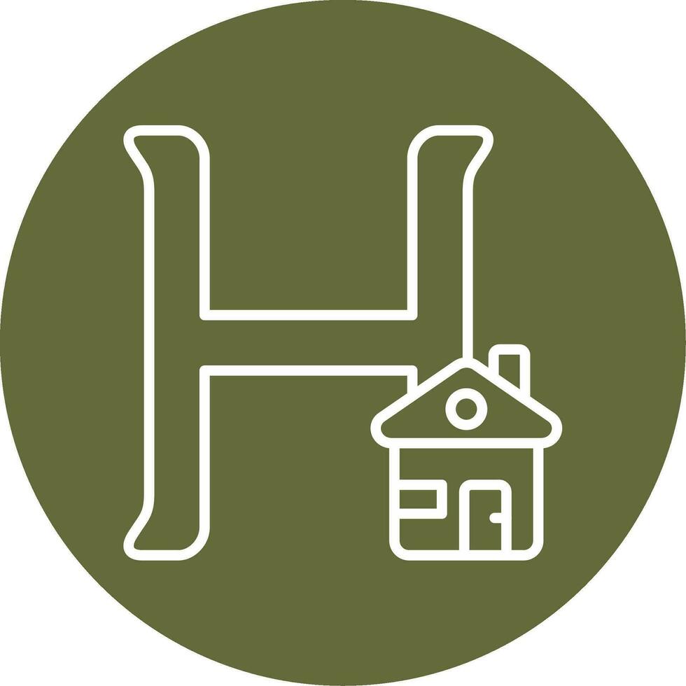 Capital H Vector Icon