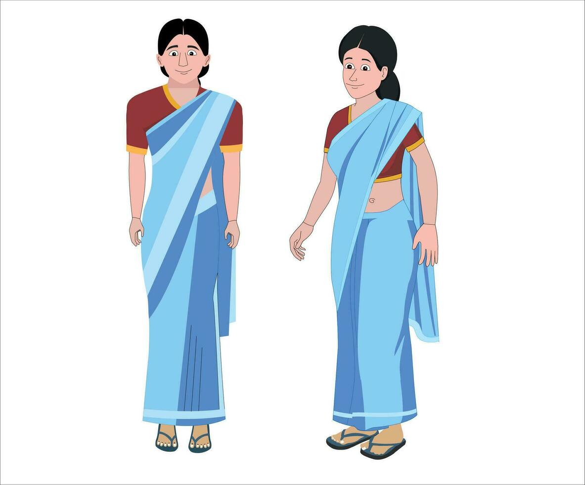 Free Vector Indian Woman Character