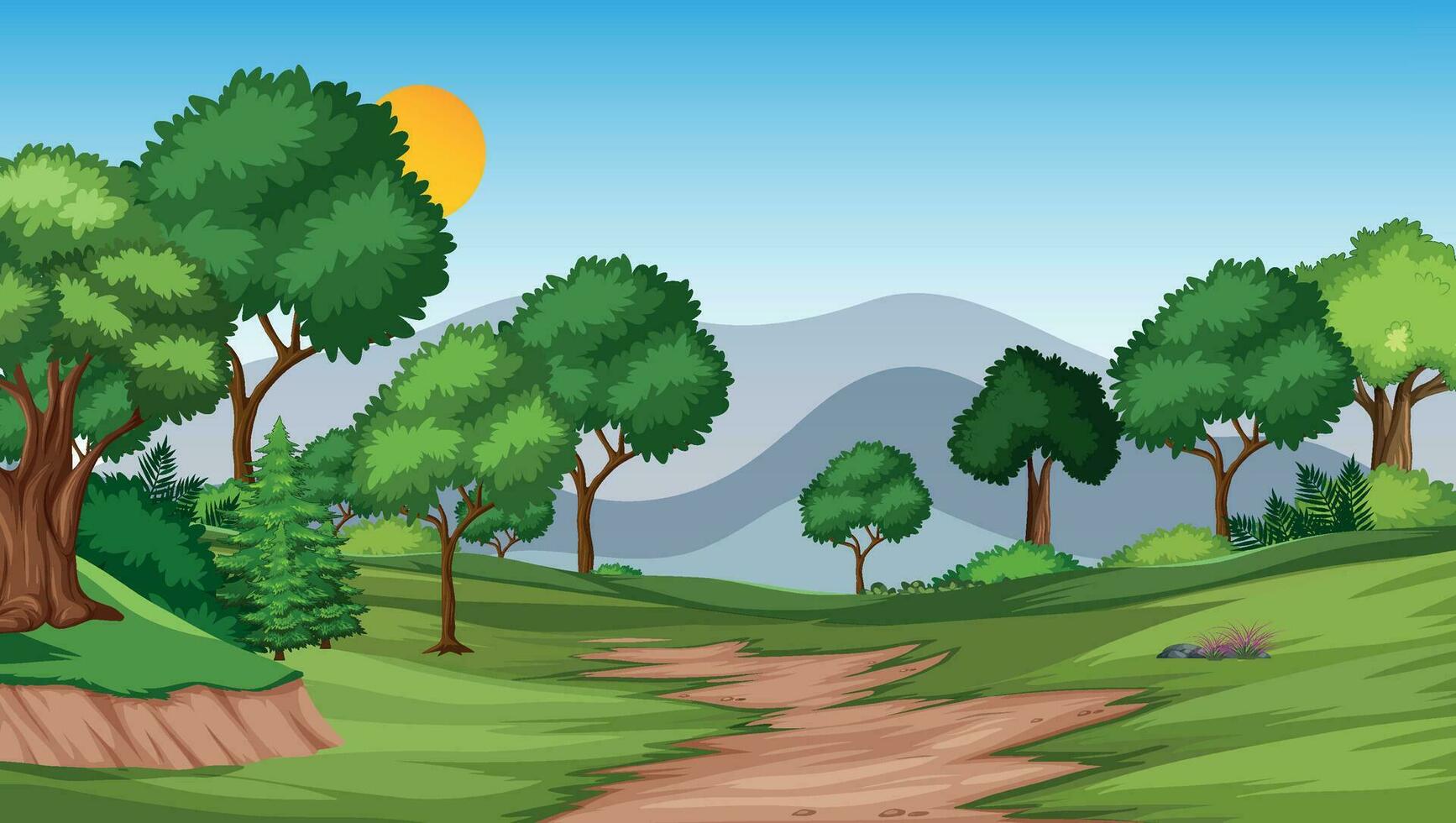 Free Vector forest  Backgrond