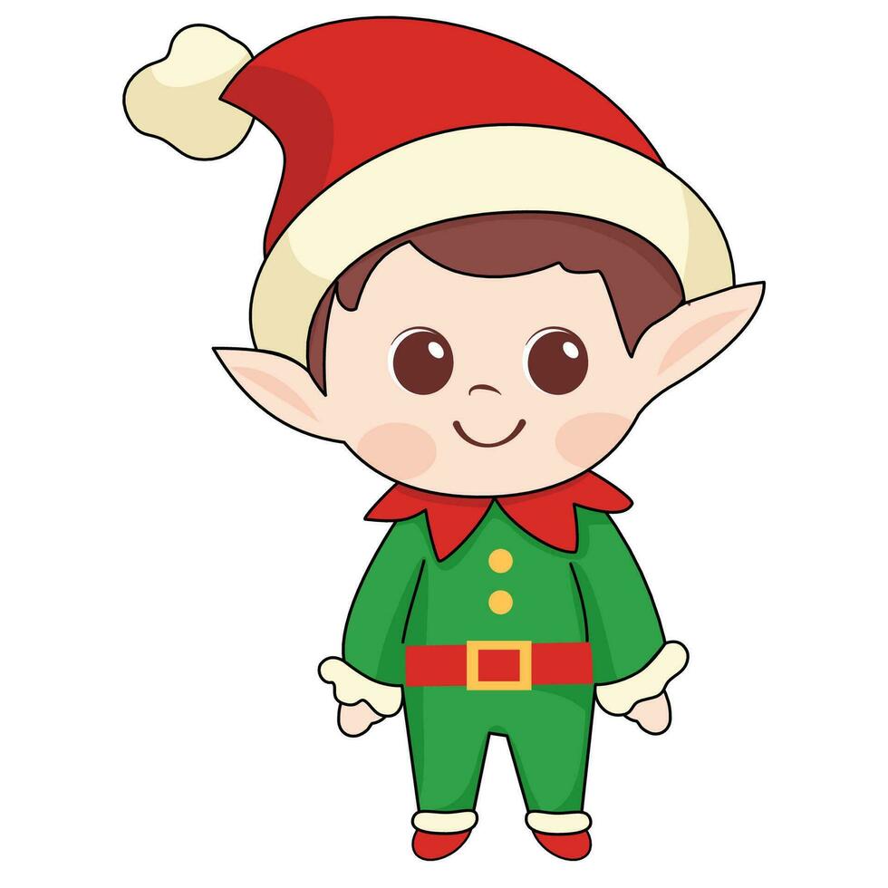 elf character christmas vector