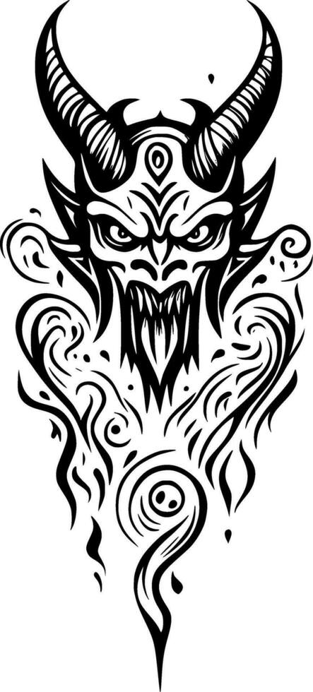 evil monster cartoon vector