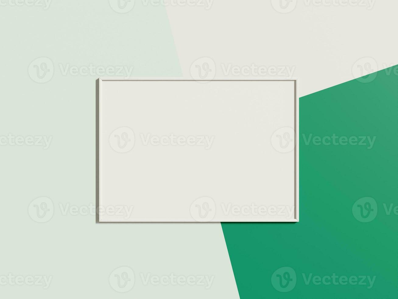 Minimal picture poster frame mockup on abstract wall wallpaper photo