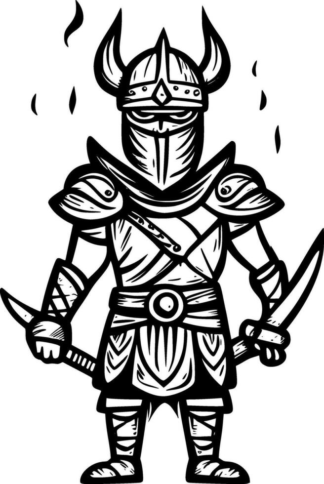 art knight cartoon vector
