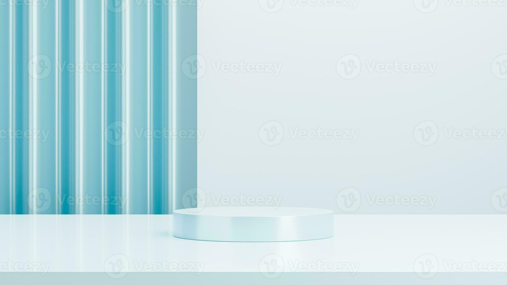 Empty round podium, modern pedestal and platform, stand stage, cylinder, round empty stages and podium 3d template for product presentation photo