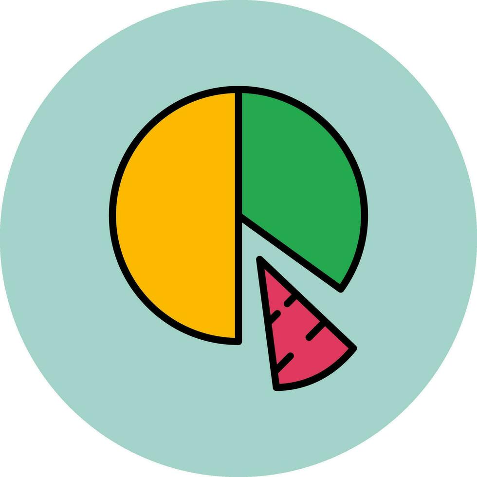 icono de vector de gráfico circular