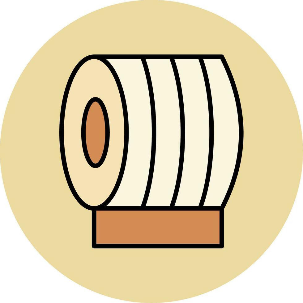 icono de vector de rollo de tejido