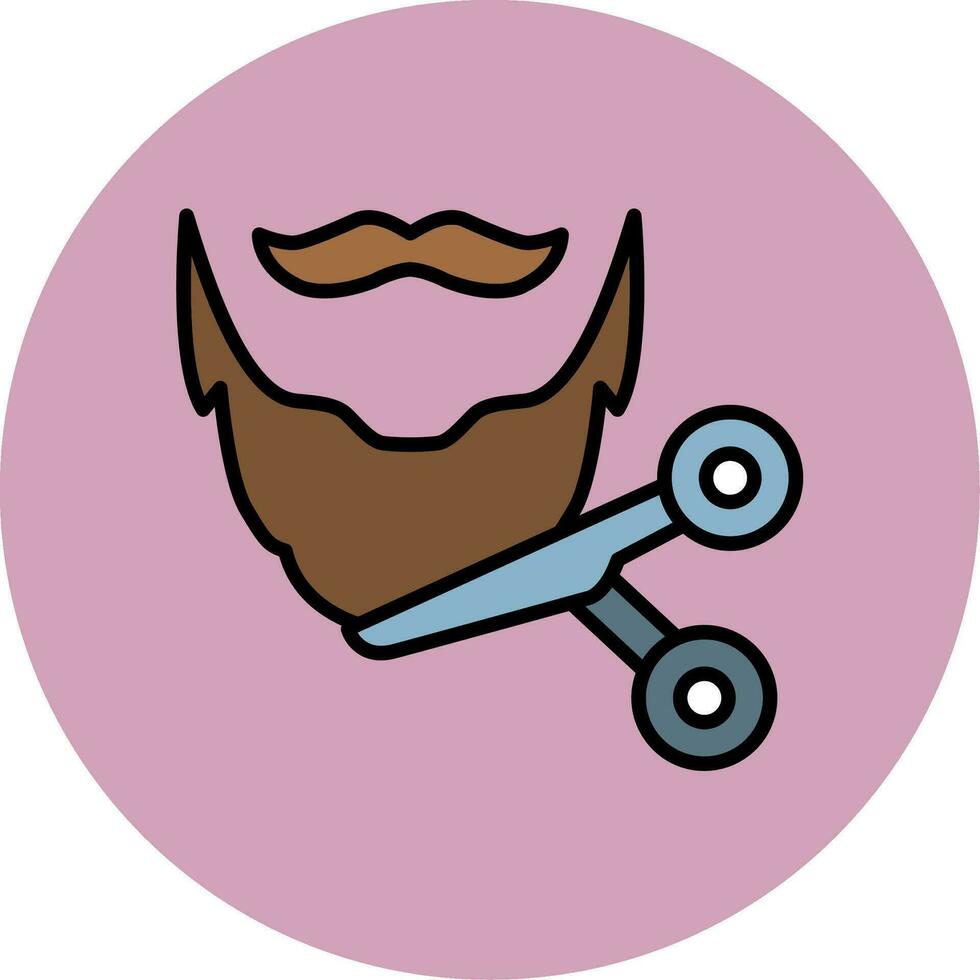 Beard Trimming Vector Icon