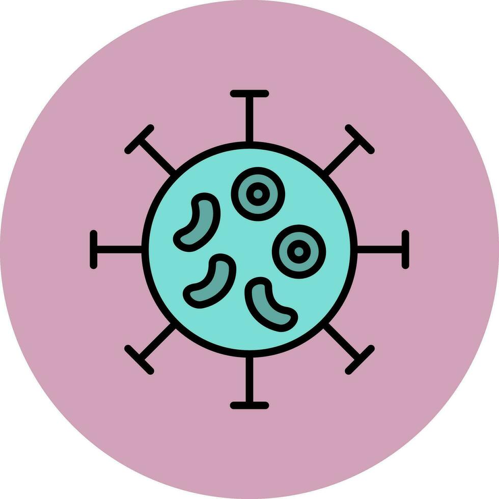 icono de vector de bacterias