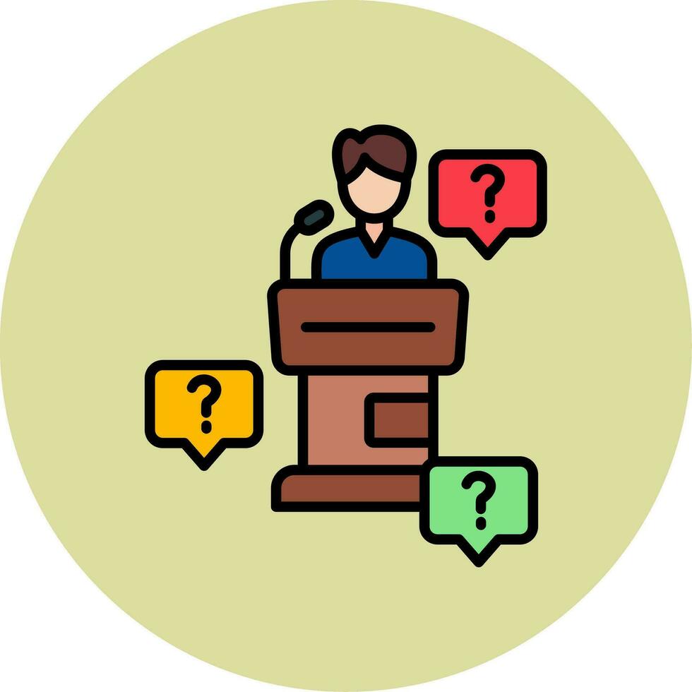 Press Conference Vector Icon