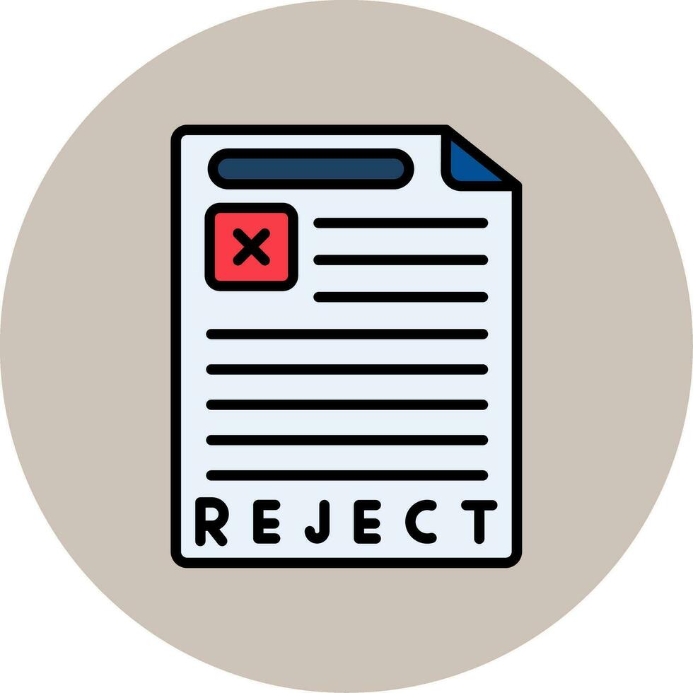 Reject Vector Icon