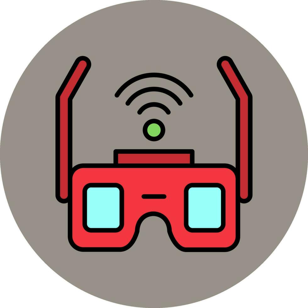 icono de vector de gafas inteligentes