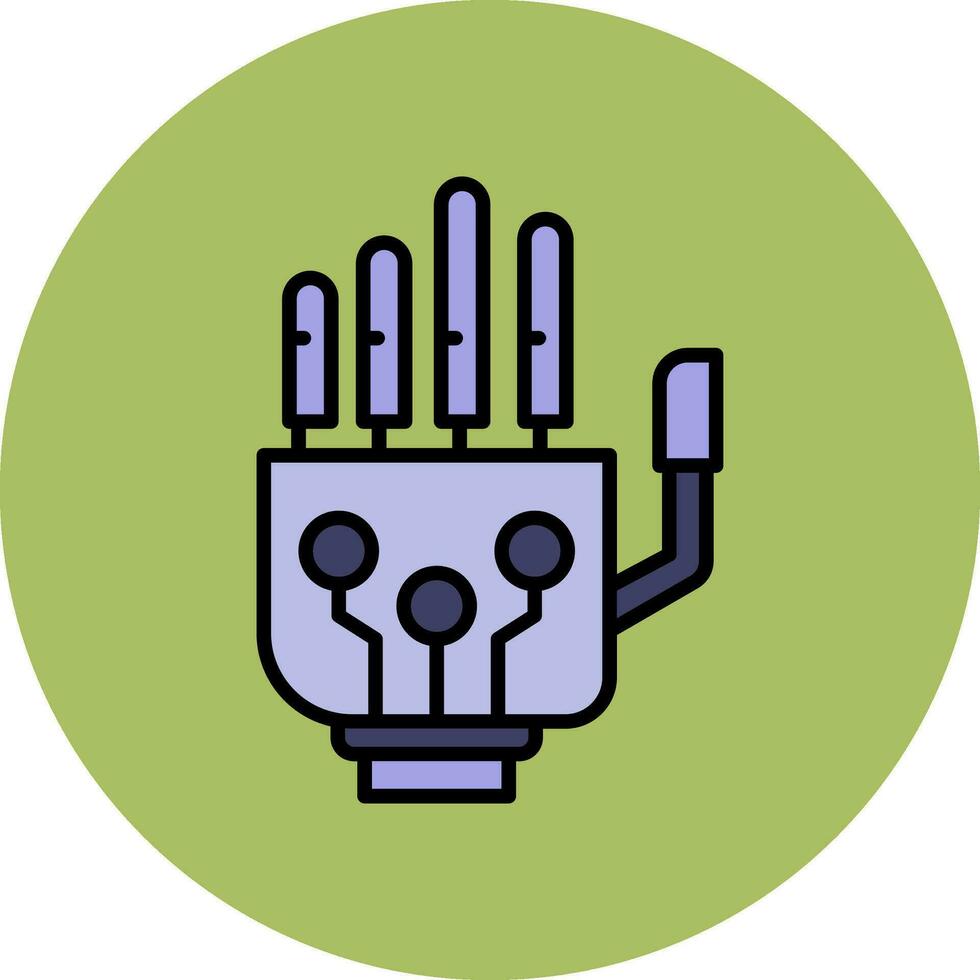 robótico mano vector icono