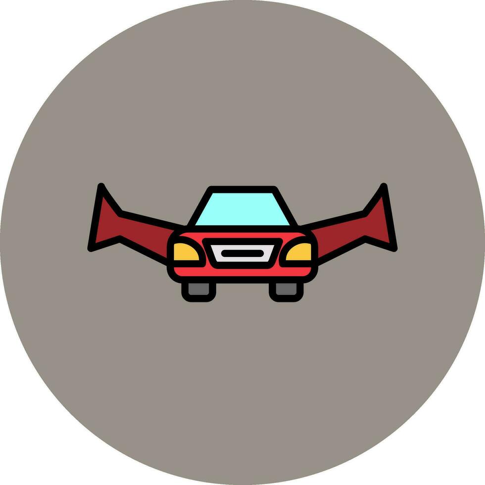 icono de vector de coche volador