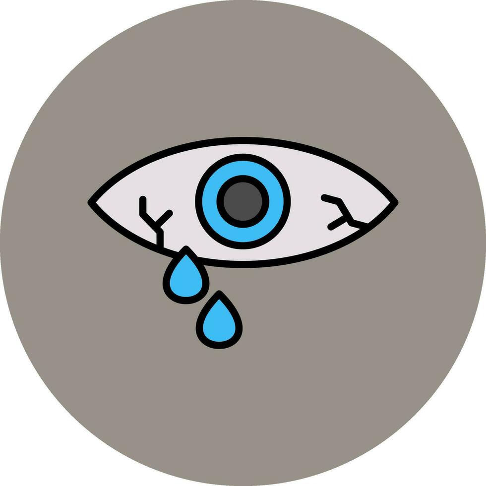 acuoso ojo vector icono