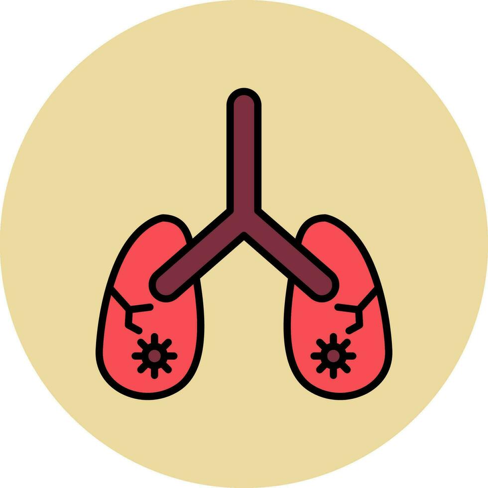 icono de vector de pulmones