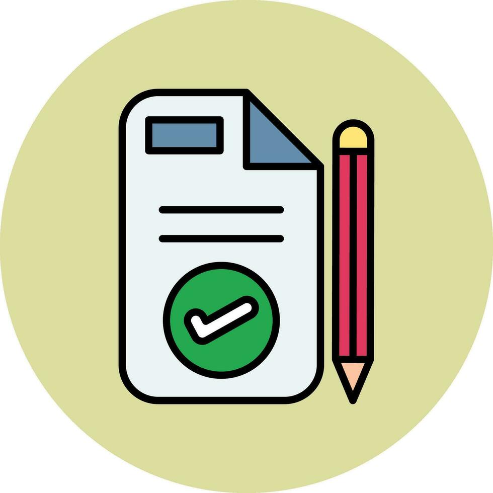 icono de vector de pluma y papel