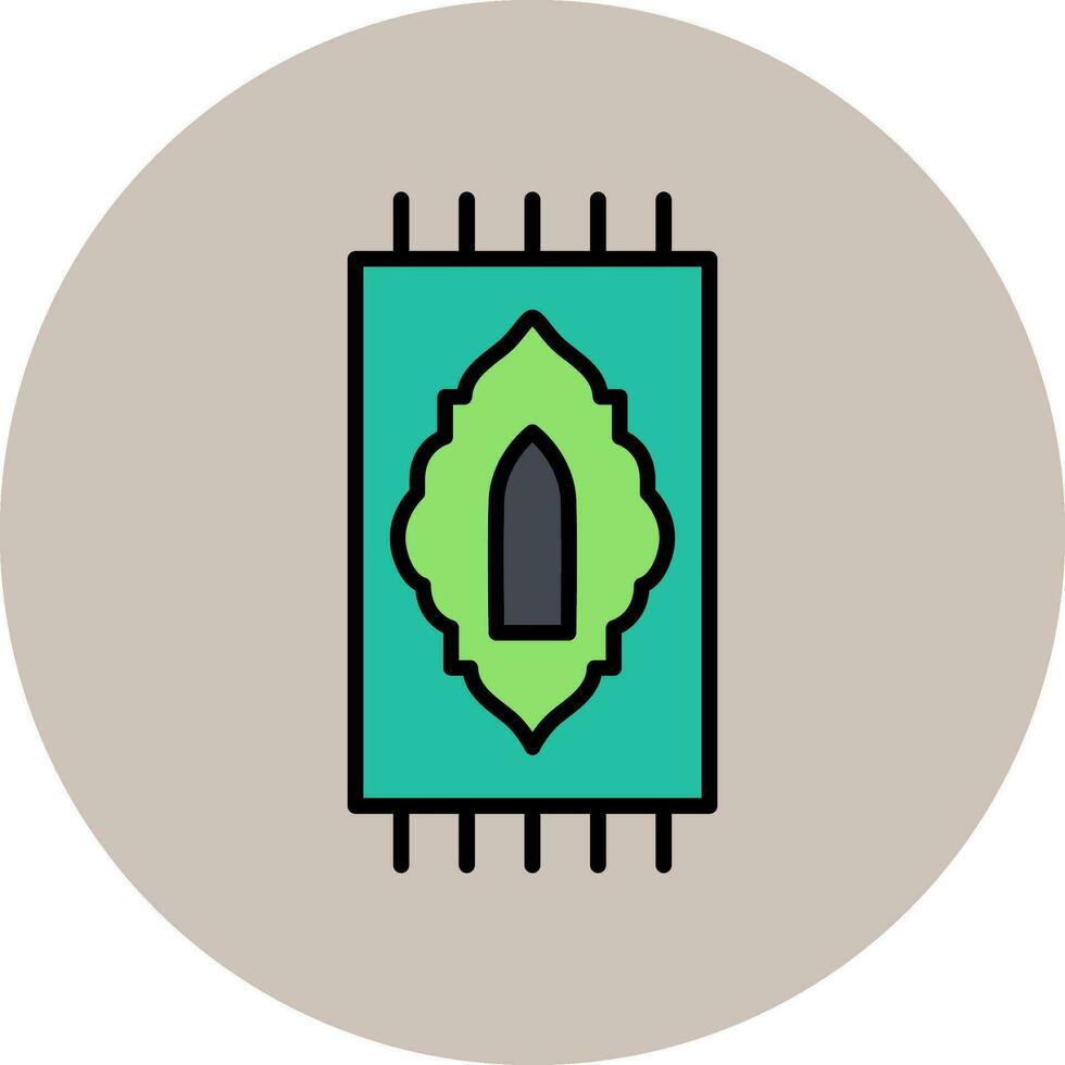 icono de vector de alfombra de oración