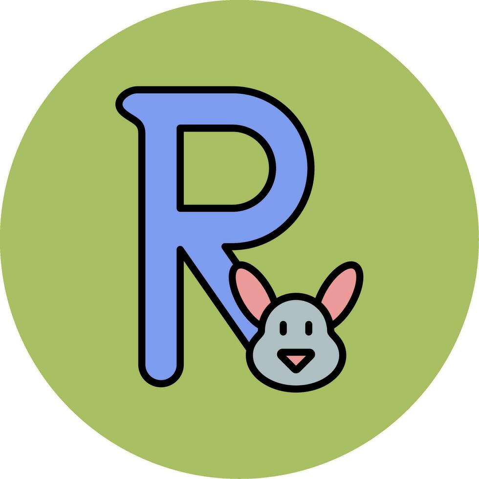 Capital R Vector Icon