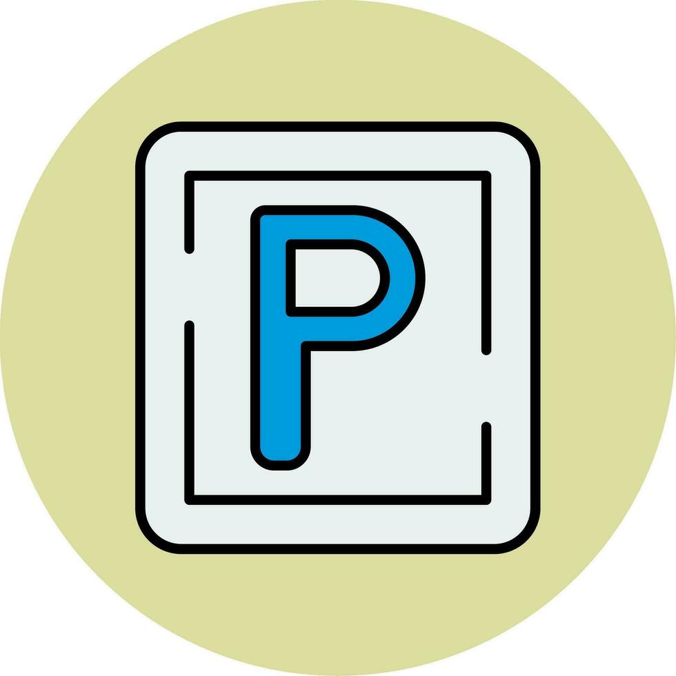 icono de vector de señal de estacionamiento