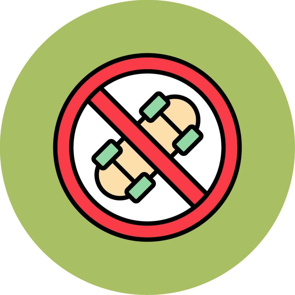 No Skateboard Vector Icon