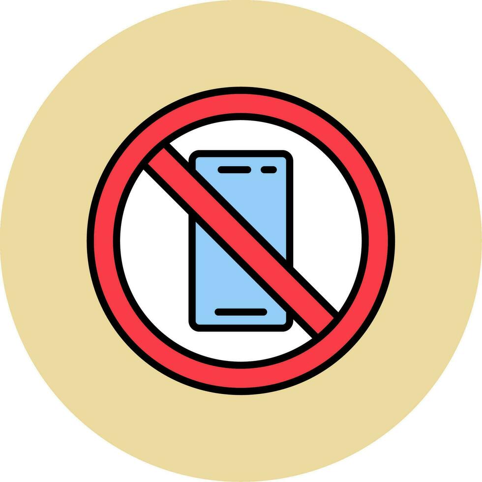 No Phone Vector Icon
