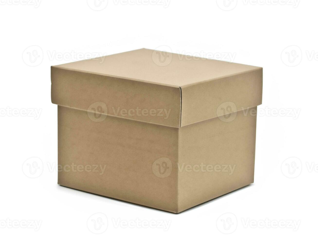 cardboard box on a white background. cardboard package. photo