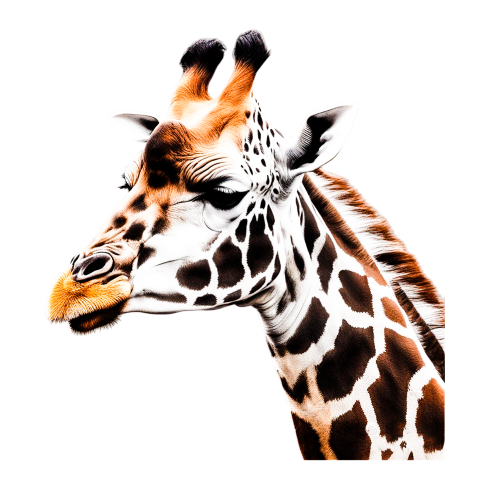 Northern giraffe Generative Ai png