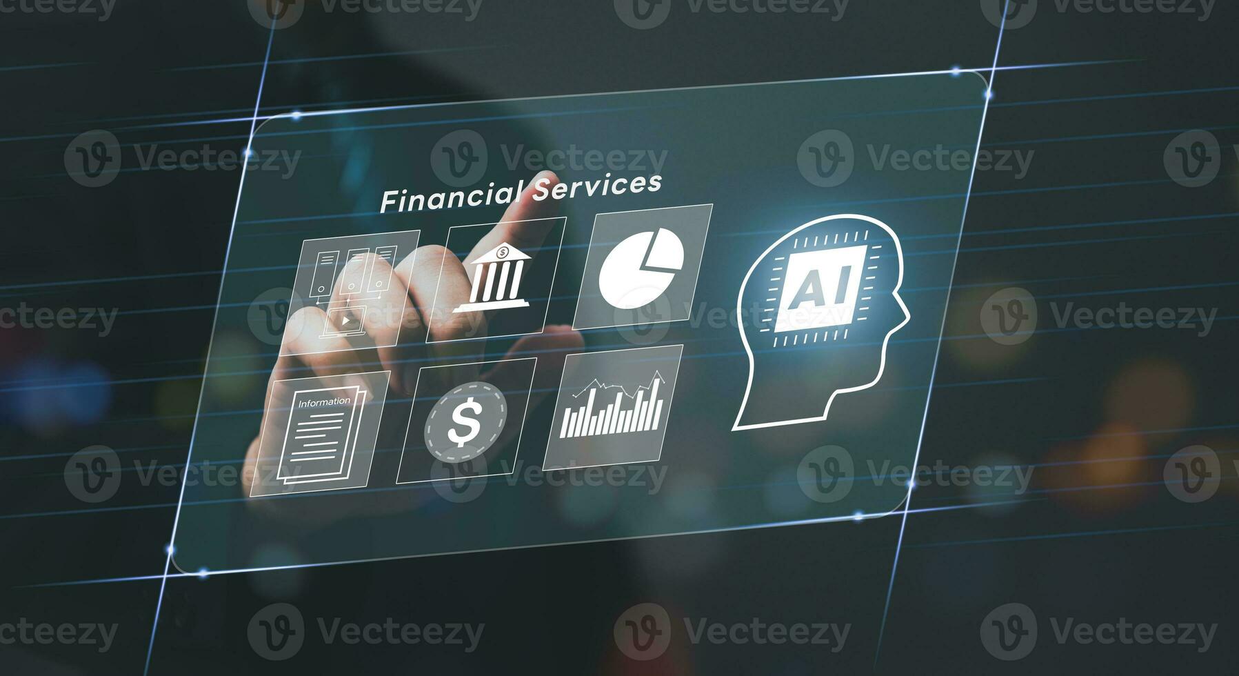 RPA for financial services.Robotic process automation in banking Intelligent automation Digital transformation in finance. Error reduction Time savings in financial services. photo