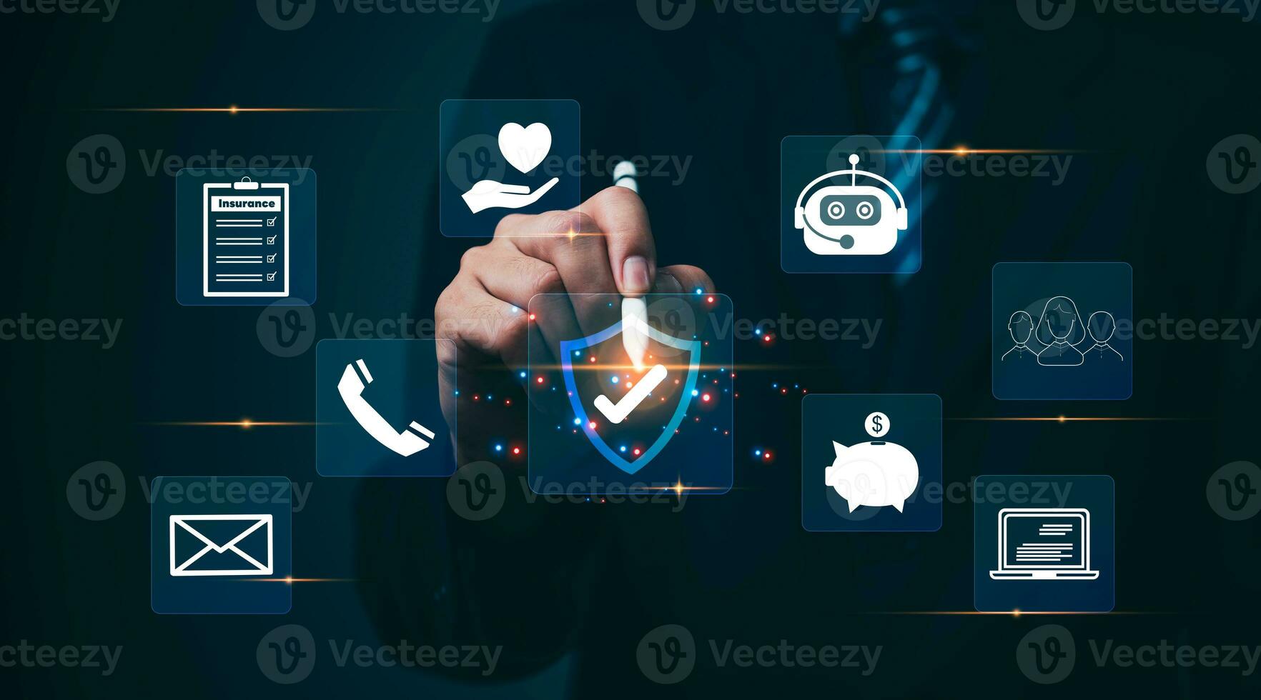 Innovative Insurance Solutions Application Programming Interface API Robot RPA Insurance technology. help insurers save time and money, improve customer service, and reduce errors. photo