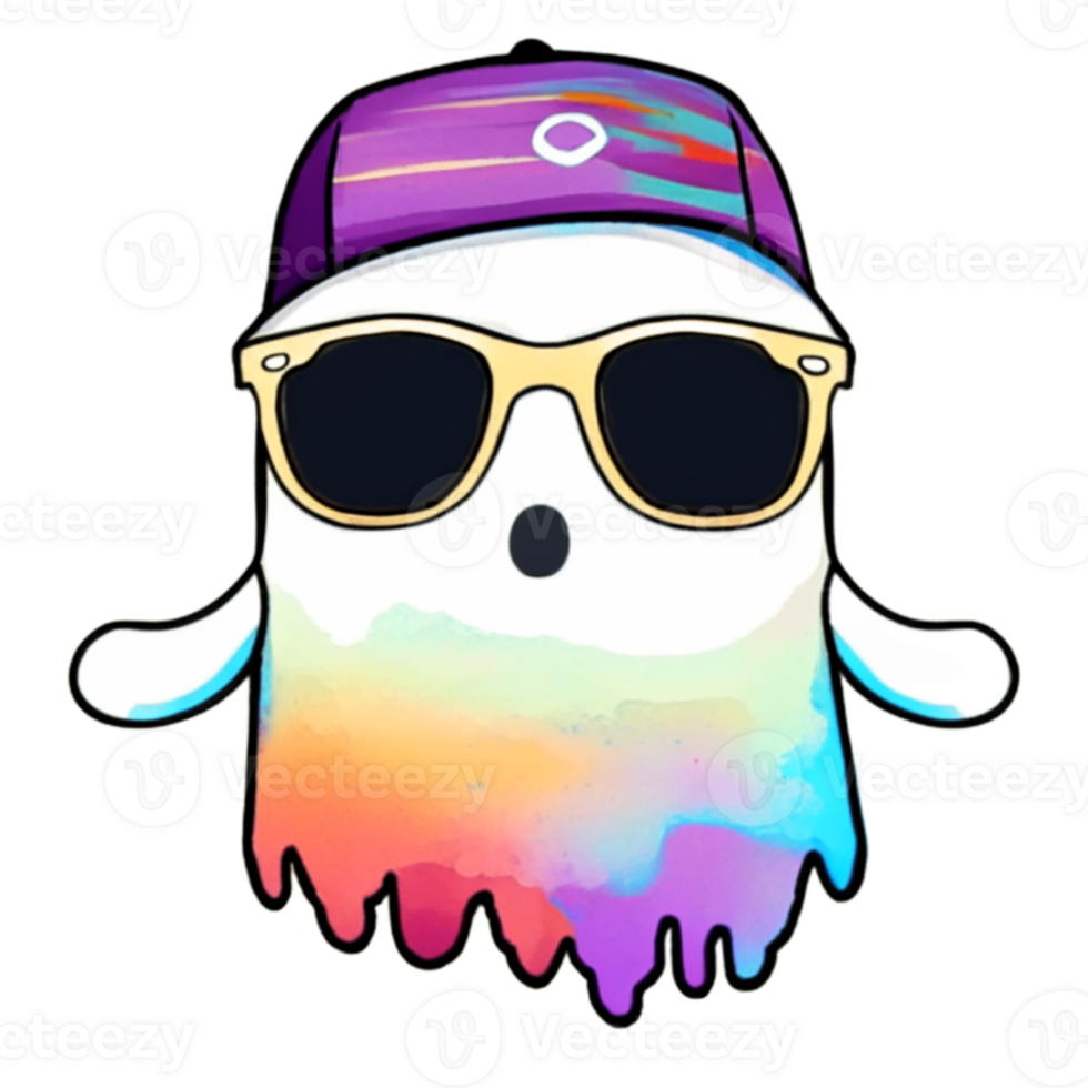 Ghost Cute Hiphop hat AI Generative png
