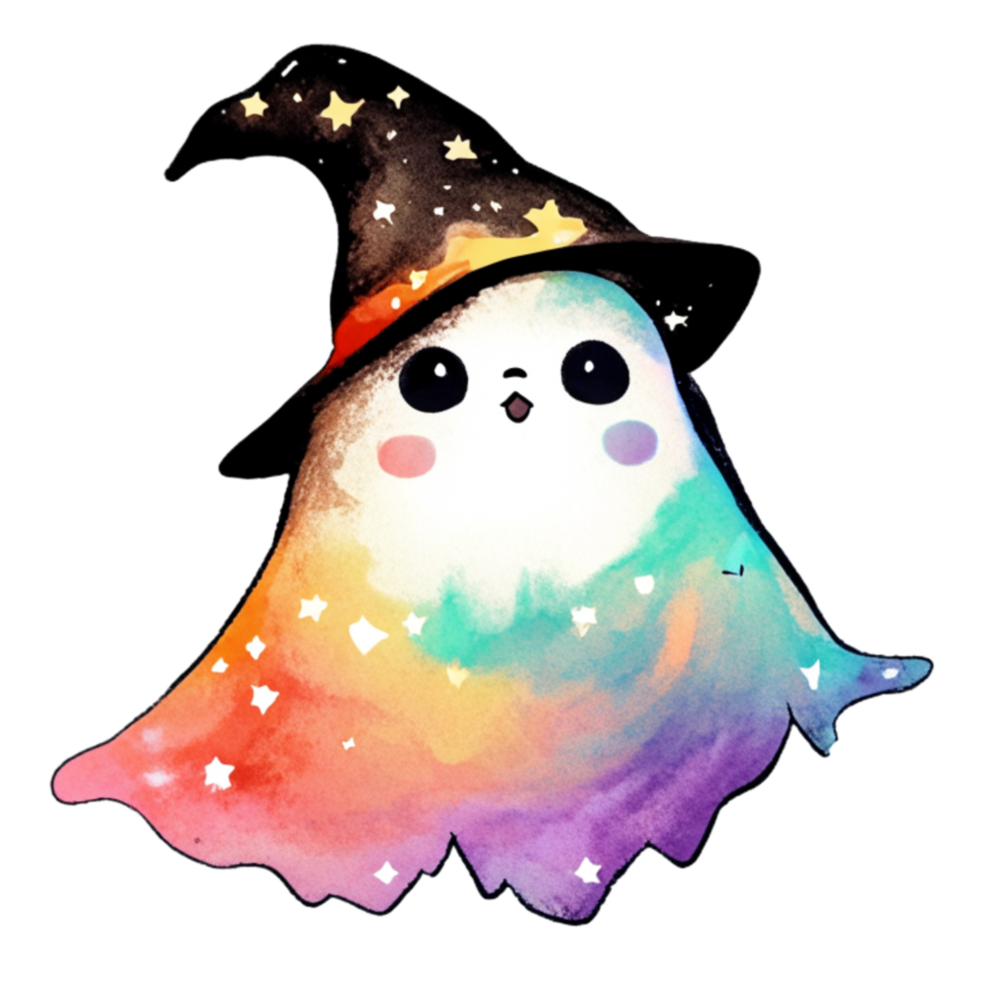 Ghost witch hat AI Generative 32751713 PNG