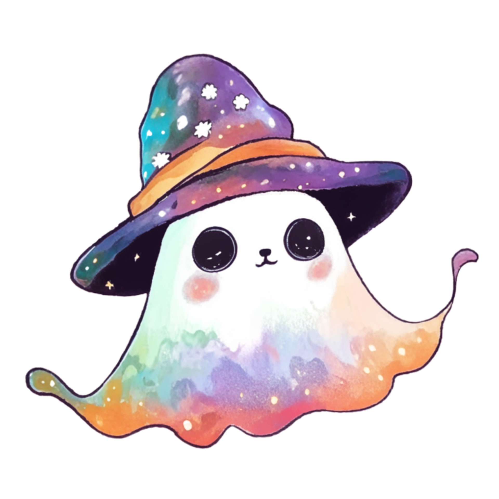 Ghost witch hat AI Generative 32751731 PNG