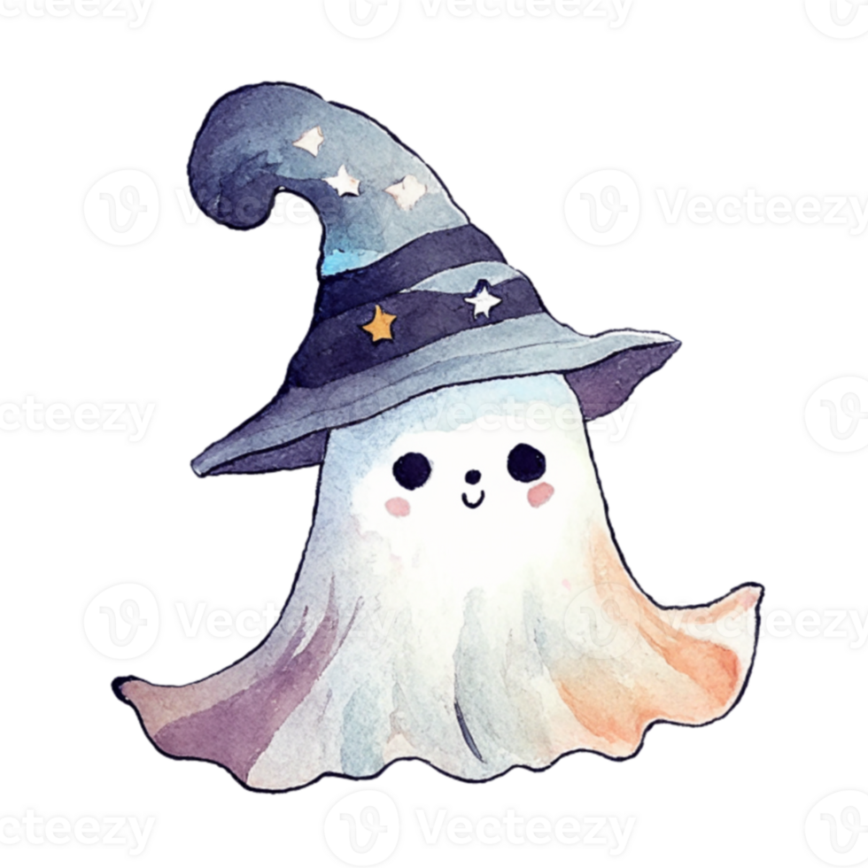 Ghost witch hat AI Generative 32751740 PNG