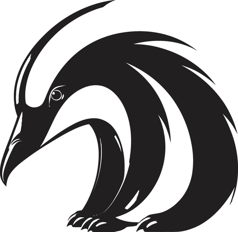 Anteater Simplicity in Black A Timeless Logo Anteater in Shadows Sleek Black Vector Design