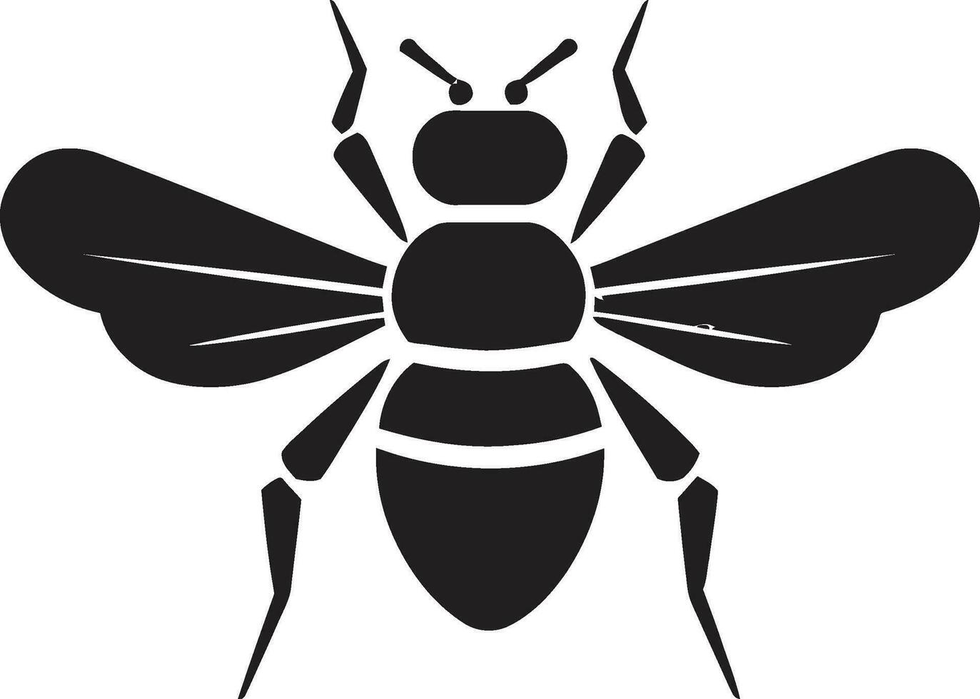 Vectorized Monochrome Hornet Icon Contemporary Hornet in the Night vector