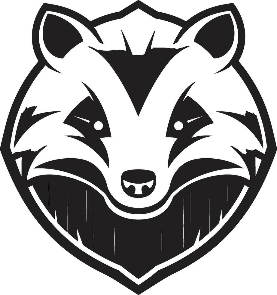 Badger Crowned Symbol Badger Sovereignty Crest vector