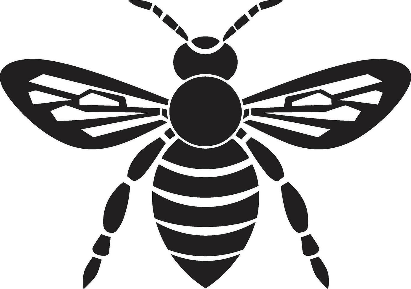 Bee Crowned Emblem Bee Sovereign Seal vector