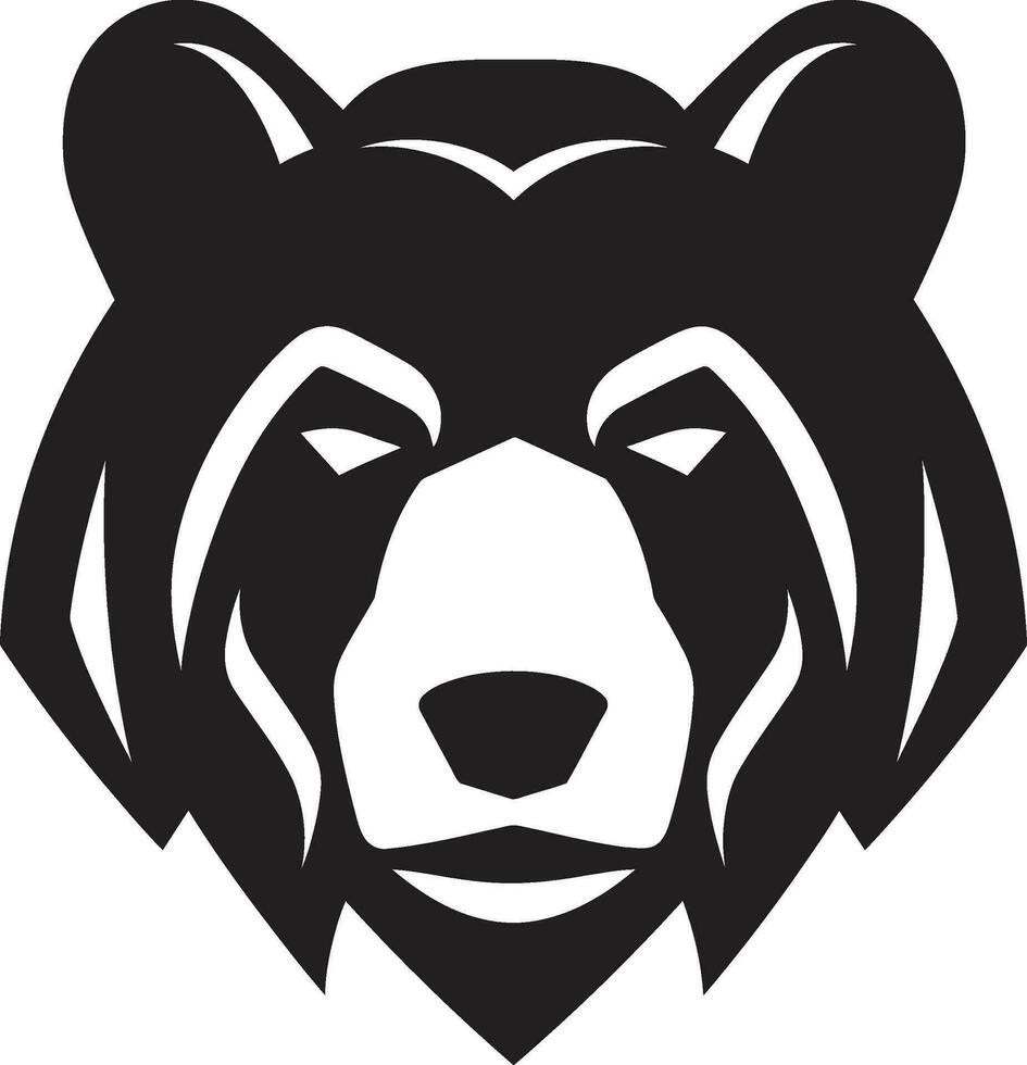 oso cara diseño oso clan insignias vector