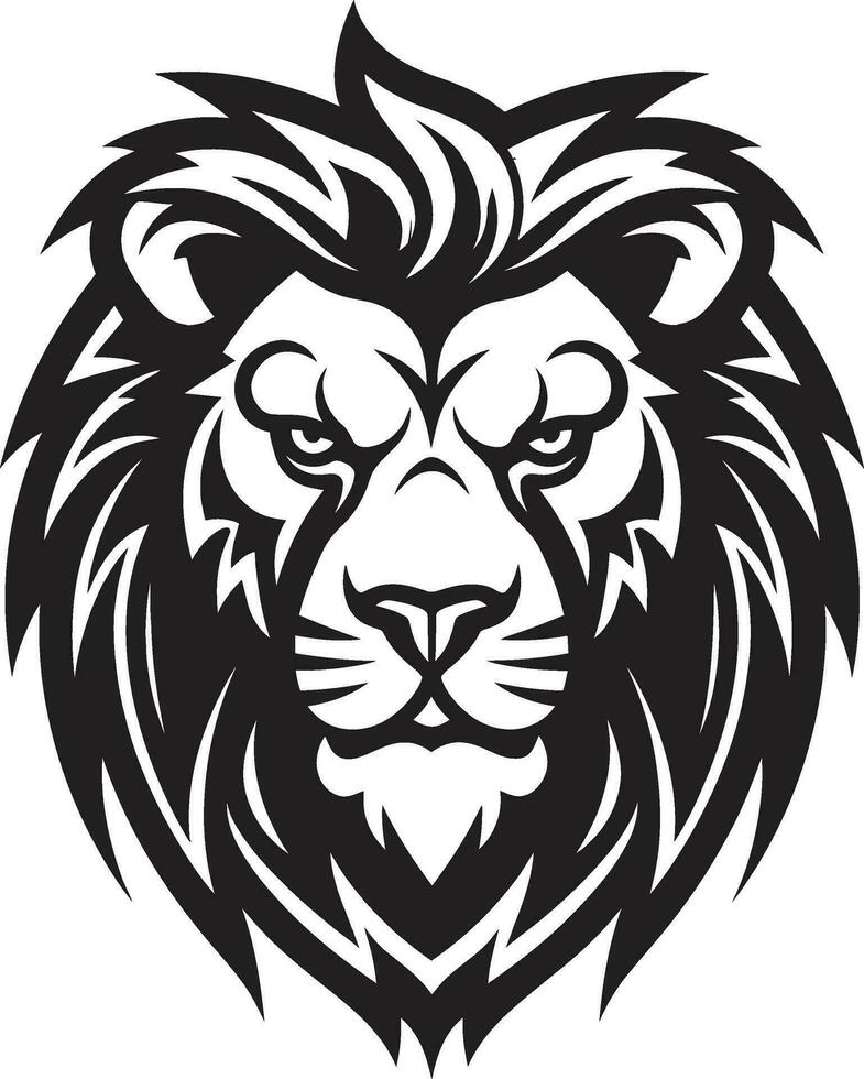 Regal Pride The Black Lion Icon in Vector Proud Dominance A Lion Logo Excellence