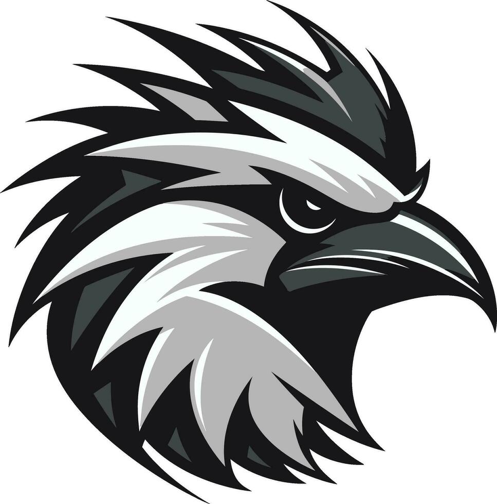Songbird Elegance Dark Delight Emblem Beneath the Horizon Monochrome Bird Logo vector