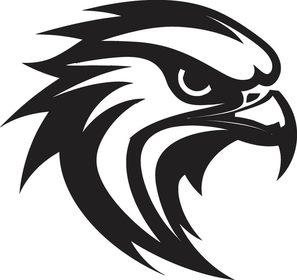 negro halcón depredador logo un vector logo para el desconocido depredador halcón un negro vector logo para el arcano