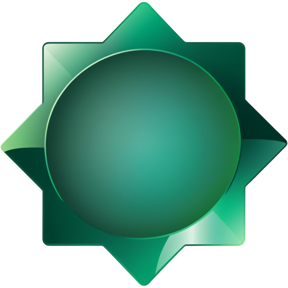 green empty label icon. AI Generative png