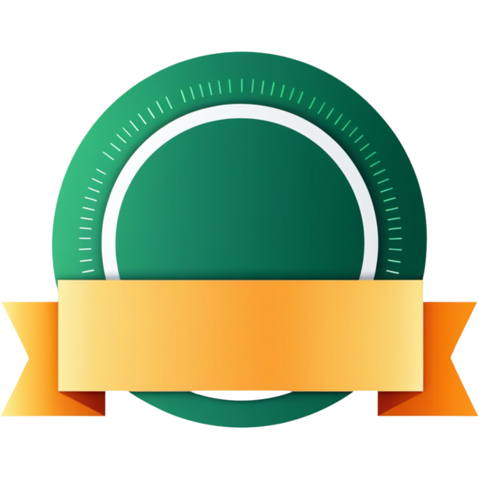 green empty label icon. AI Generative png