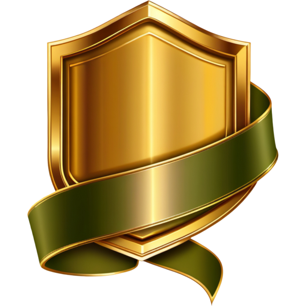 Luxury golden empty badge. AI Generative png