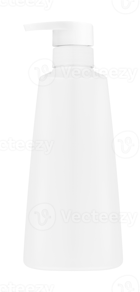 Mock up white shampoo pump png