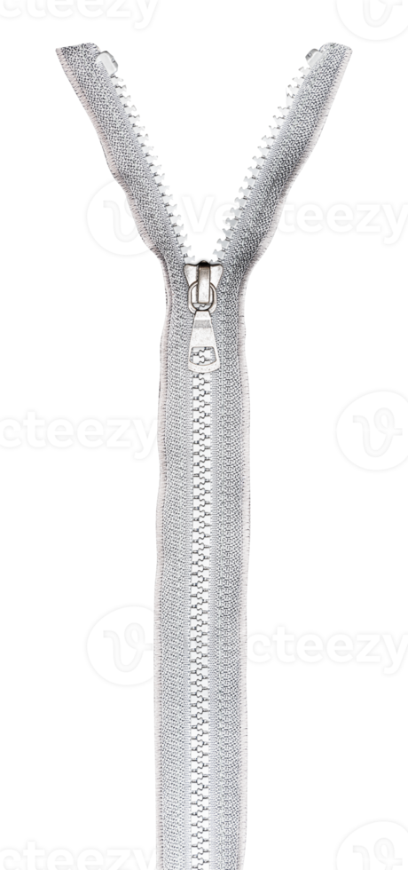 Mock up gray zipper png