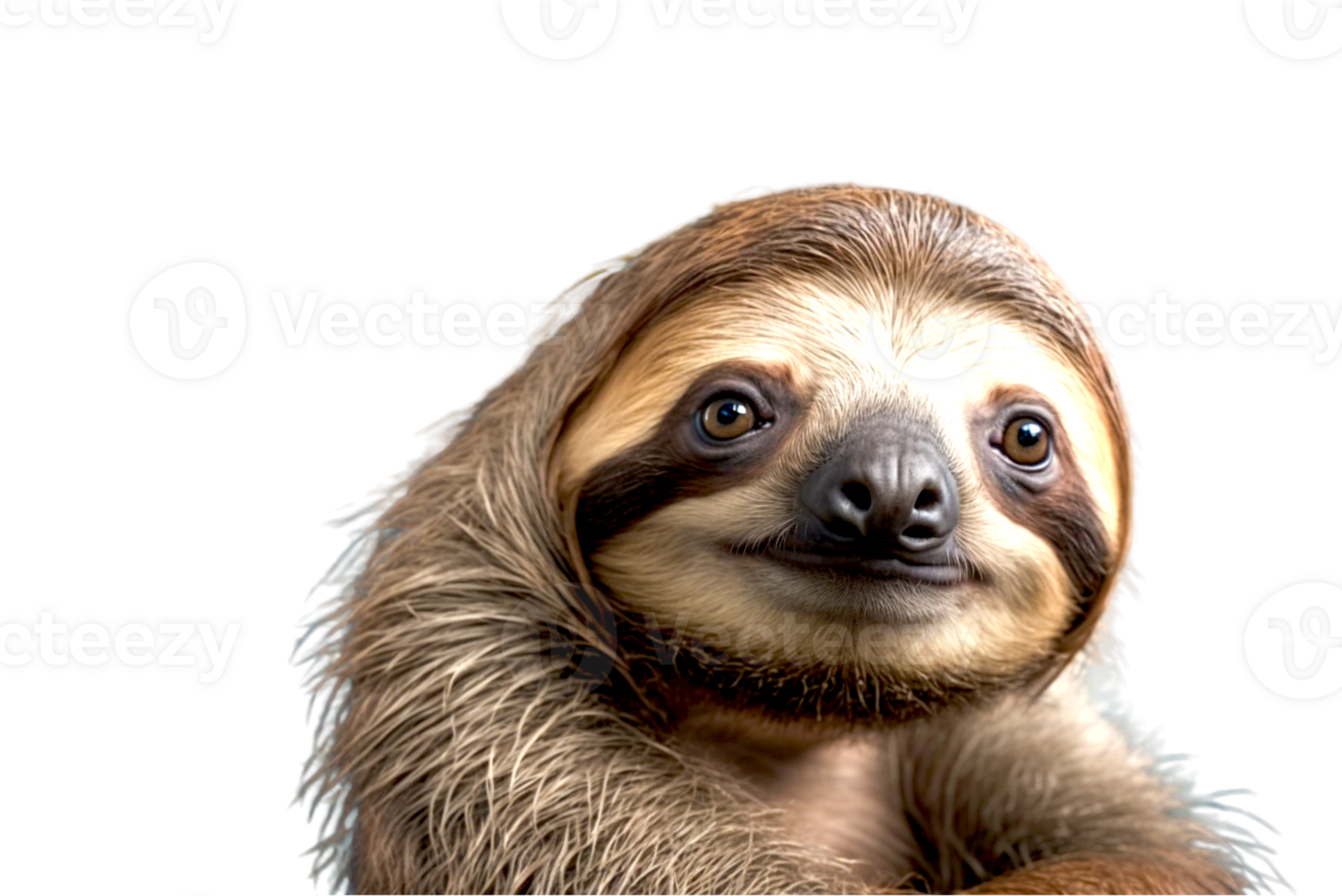 funny cute sloth ai generated png