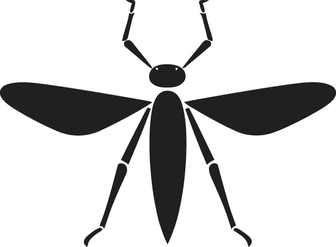 elegante mosquito Insignia ilustración geométrico mosquito simbólico diseño vector