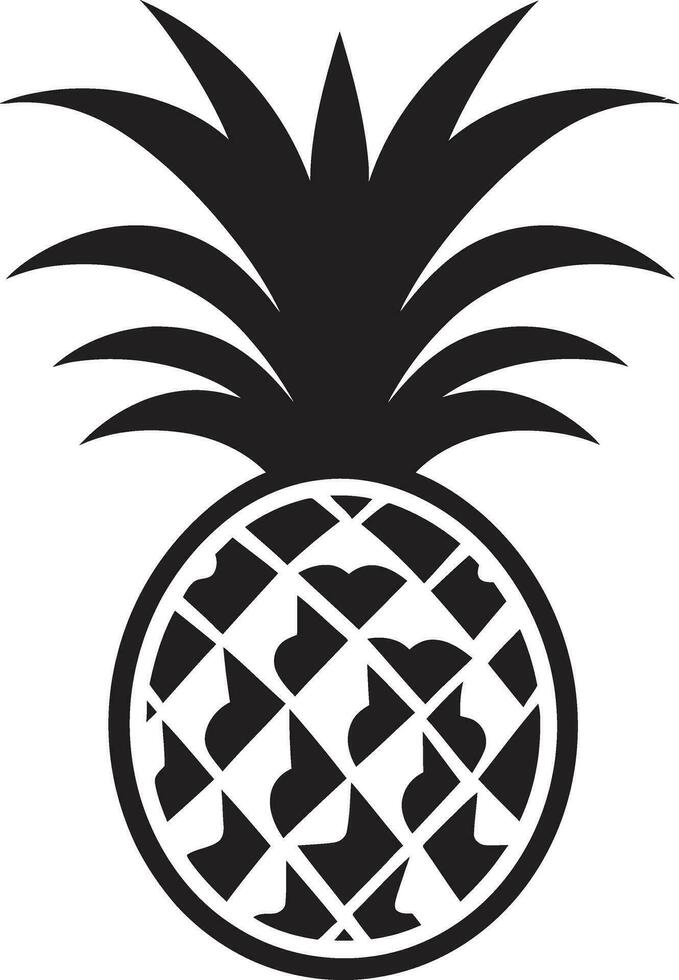 Sleek Pineapple Profile Bold Pineapple Symbolism vector