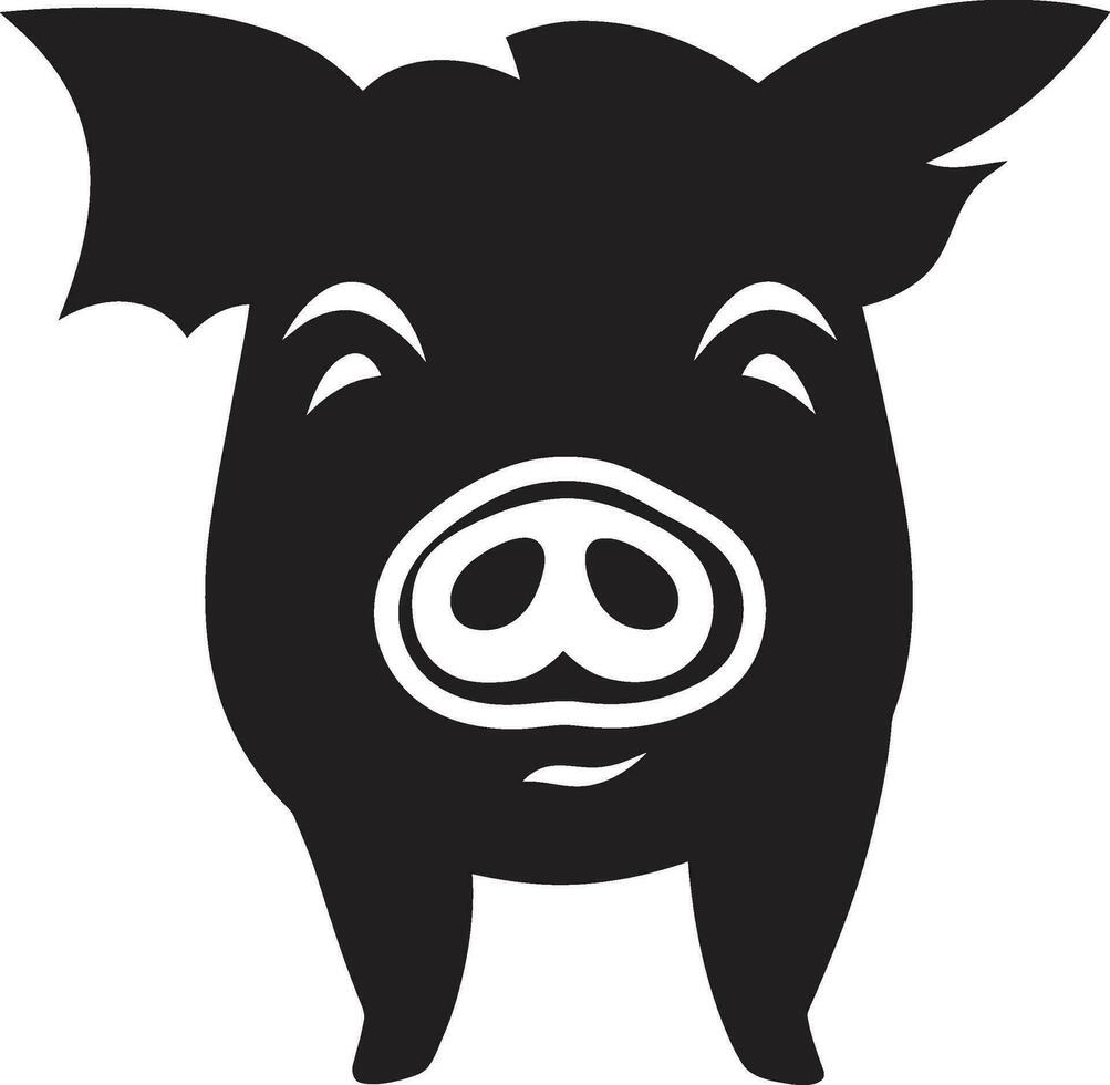 Minimalist Piggy Design Elegant Pig Logo Concept vector